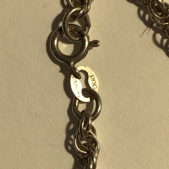 Bohemian Blue and Silver Necklace with Turquoise Pendant - Picture 6 of 7